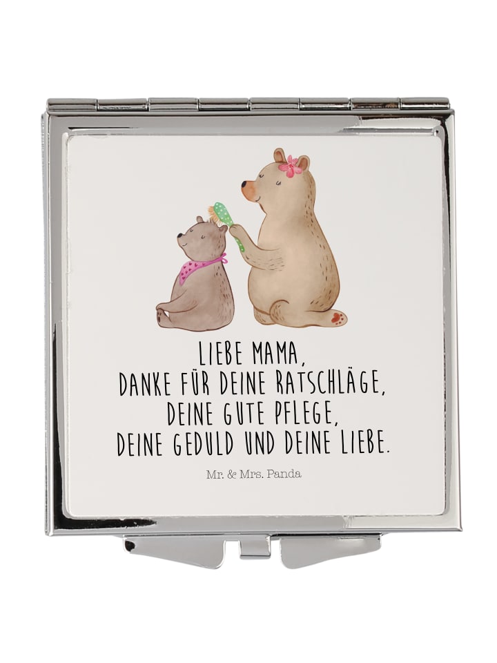 Schminkspiegel Bär Kind mit Spruch in Weiß