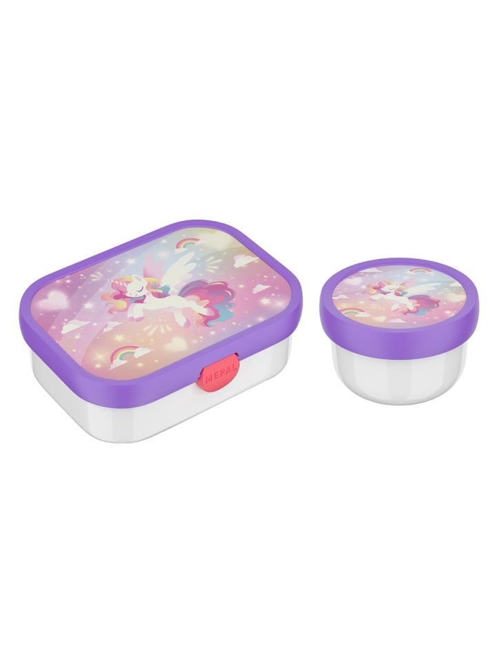 2er Set Obst- und Bentobox Campus (2025) in Unicorn Glow 300 & 750 ml