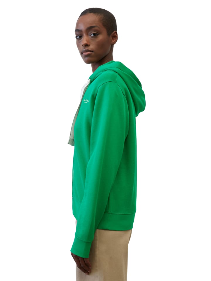 Marc O'Polo Kapuzen-Sweatshirt-Jacke relaxed cropped in vivid green günstig  kaufen | limango