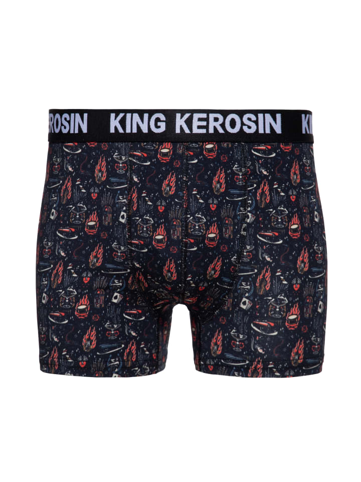 King Kerosin Boxershorts Rock 'n' Roll in schwarz