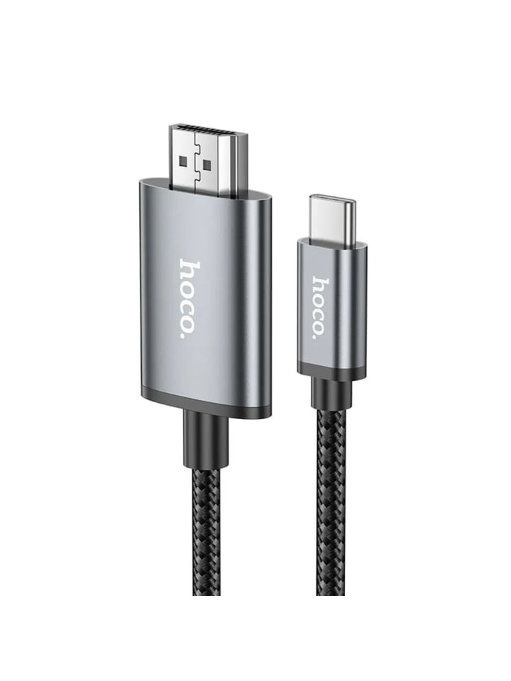 Kabel 2m USB Typ C zu HDMI in Grau HDMI Kabel 4K 30Hz in Grau