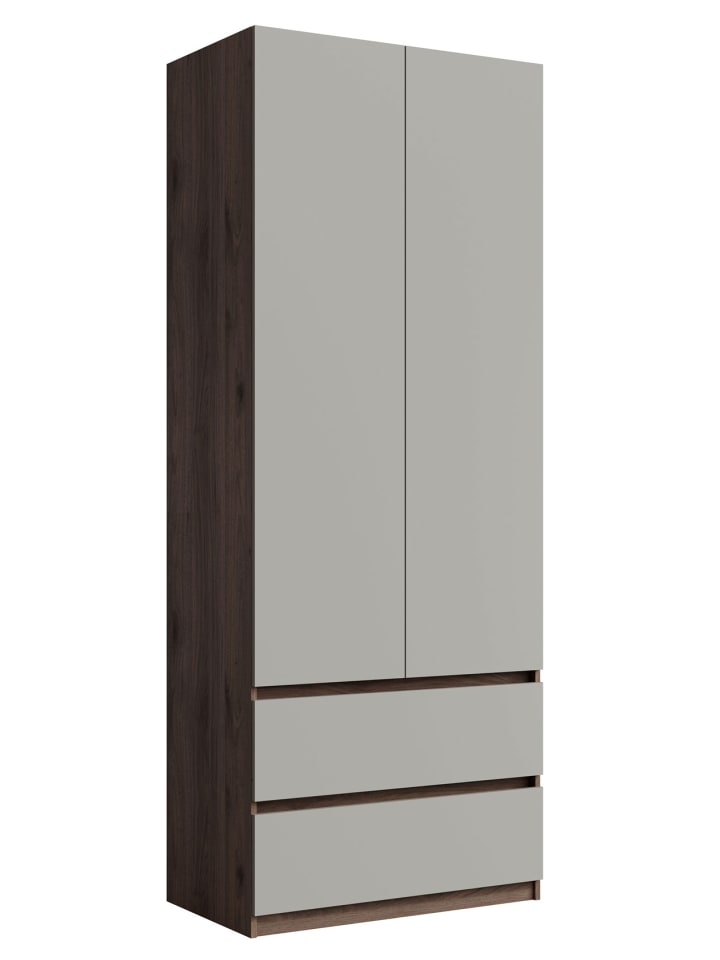 Kleiderschrank Madison Walnuss / grau 90 / 51 / 230,5cm