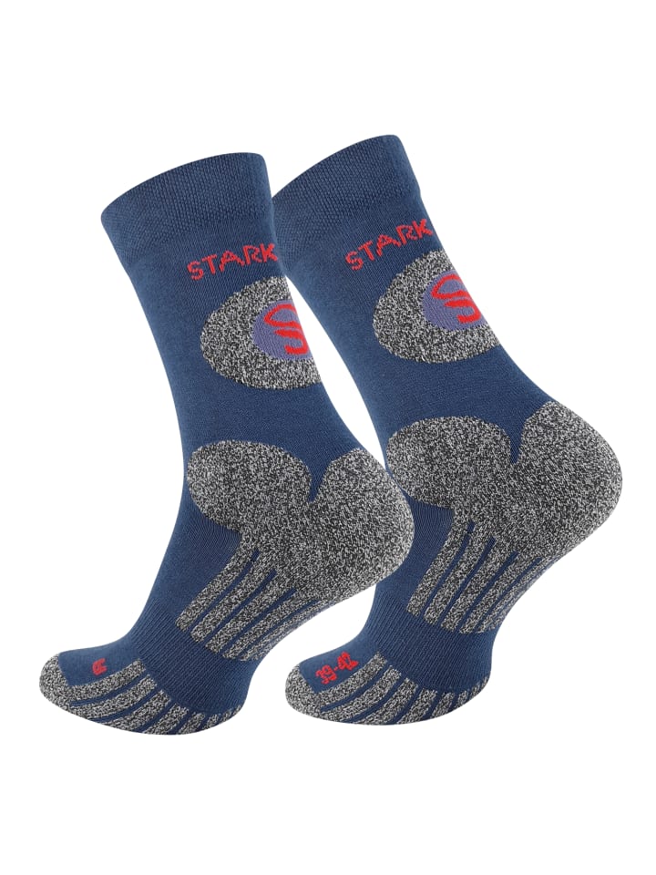Trekking Outdoor Socken 2 Paar, Unisex in Marineblau