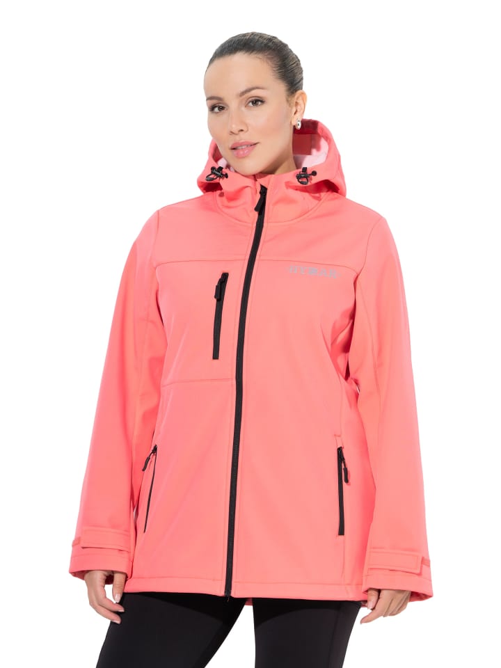 Softshelljacke in koralle