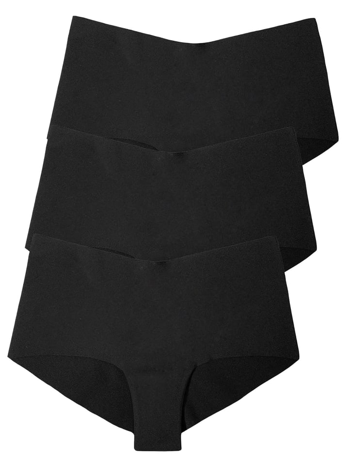 3er Pack Shorty in schwarz