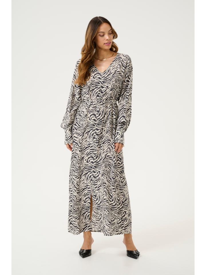 Kleid KAjodie Loose fit in Black Oyster/Moonstruck Animal