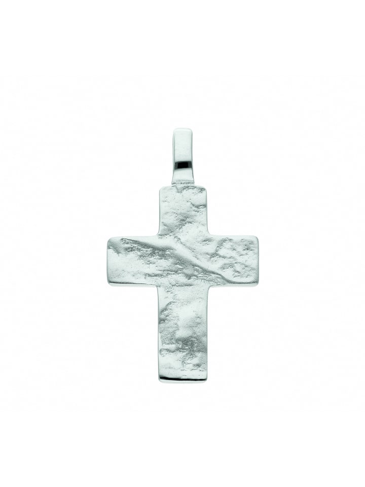Damen & Herren 925 Silber Kreuz Anhänger in silber