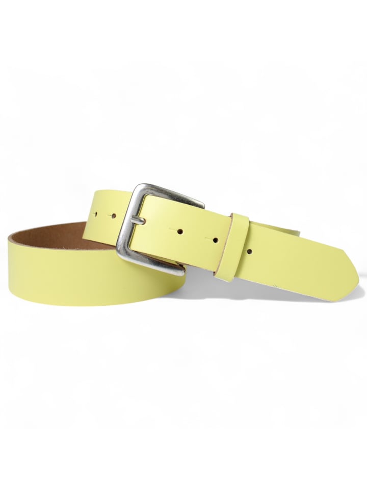 Ledergürtel in Lemon