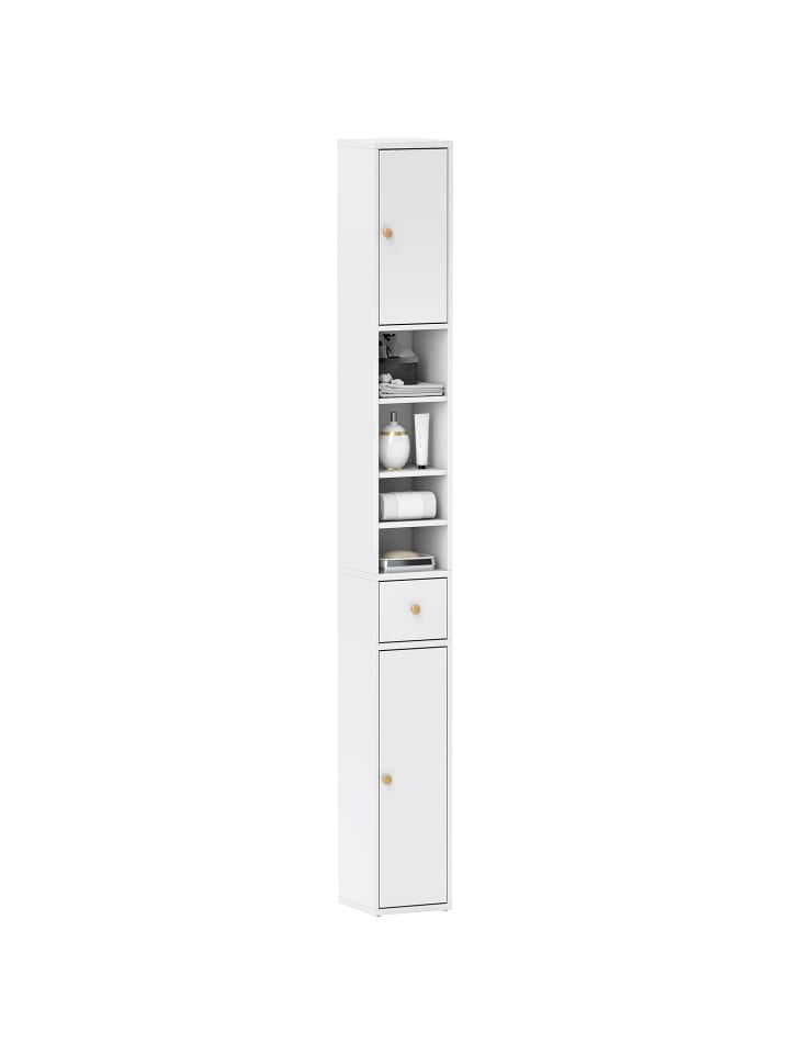 Badezimmerschrank in Weiß 20L x 20B x 178H cm