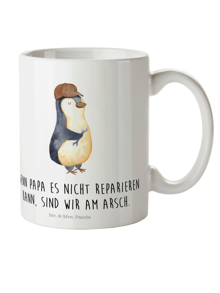 Kaffeetasse Wenn Papa es nicht reparieren kann,... in Weiß
