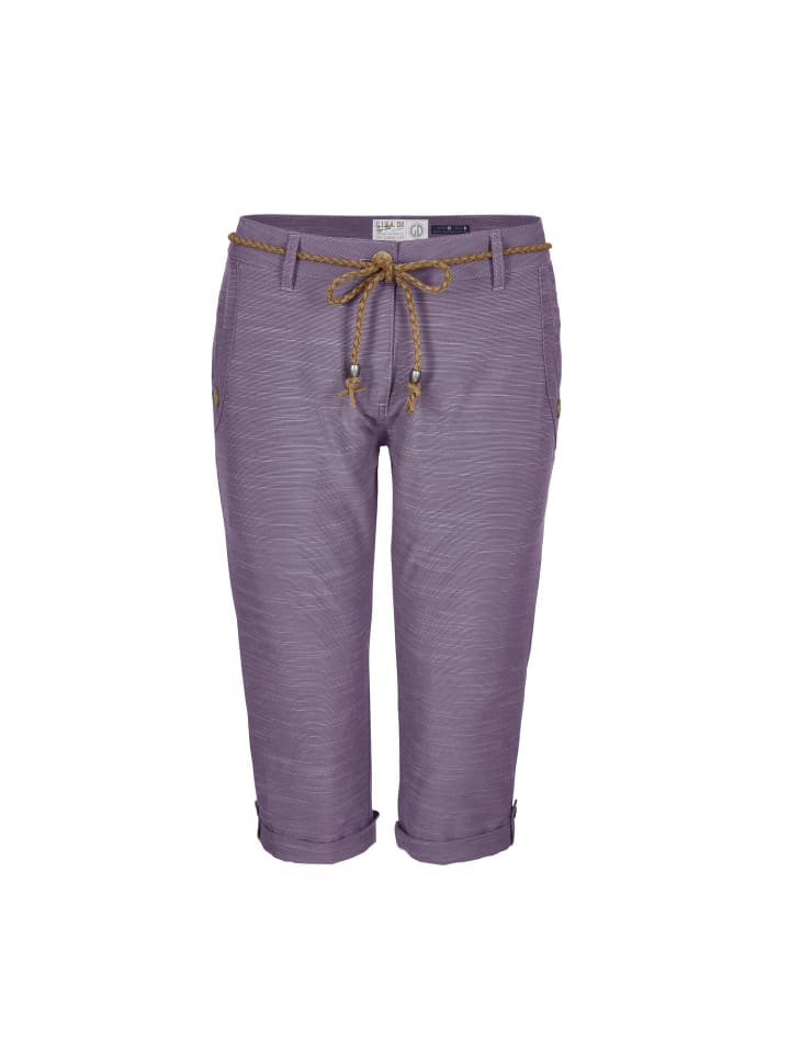 Caprihose mit Gürtel in lila