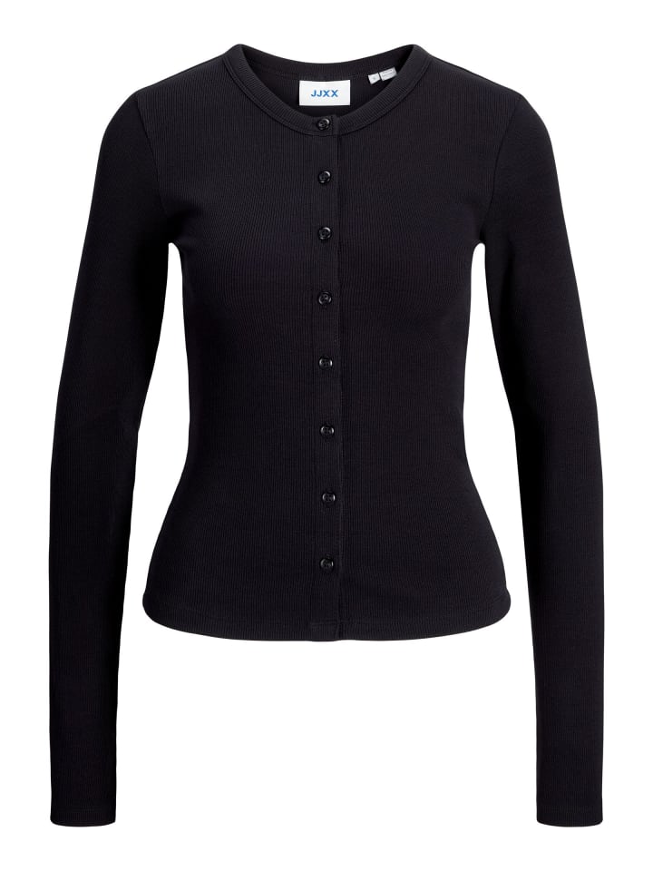Langarm-T-Shirt in Black