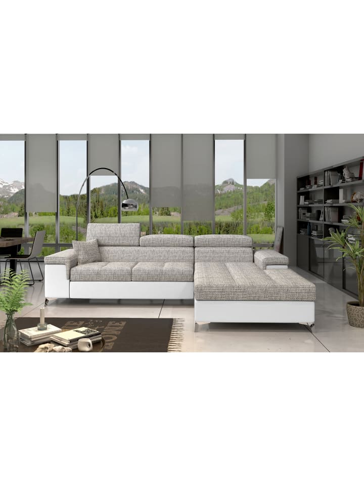 Ricky Recamiere Rechts in Grau - (L) 205 x (B) 281 x (H) 88 cm