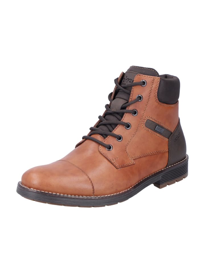 Schnürstiefeletten in Braun