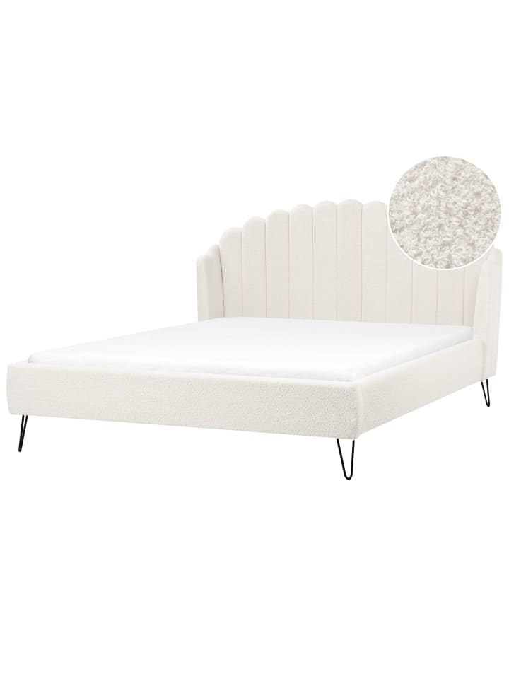 2-tlg Doppelbett AMBILLOU in Weiß/Schwarz