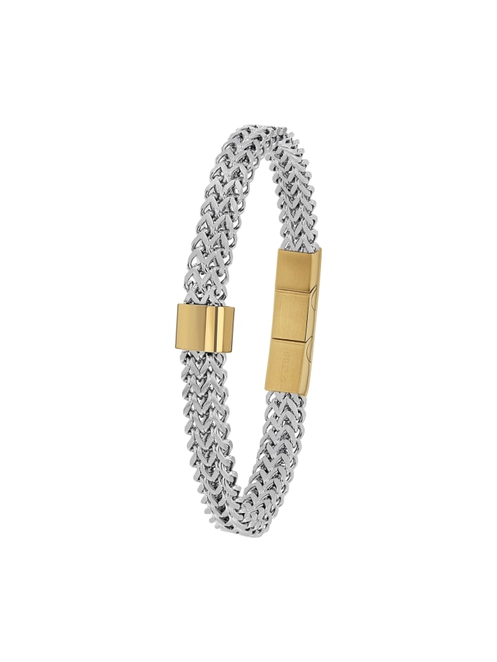 Armband Edelstahl, IP Gold in Bicolor