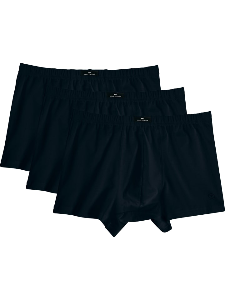 Baumwolle, Feinripp Pants 3er-Pack in schwarz