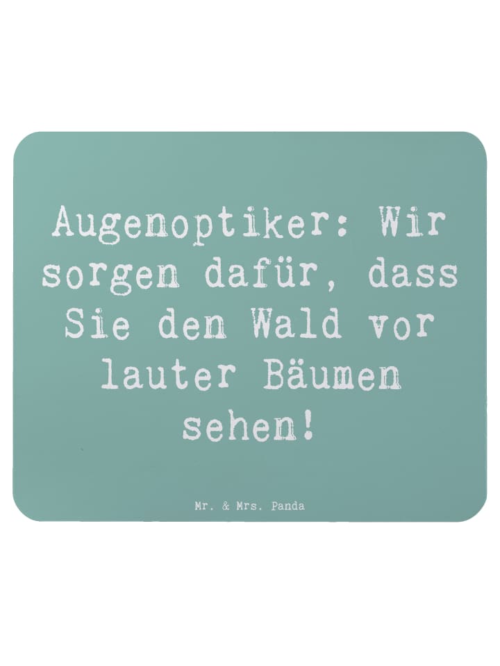 Mousepad Spruch Augenoptiker Klarblick mit Spruch in Meeresbrise