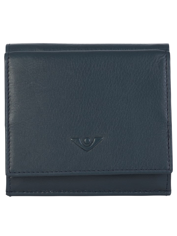 Soft Robin Geldbörse Leder 9 cm blau