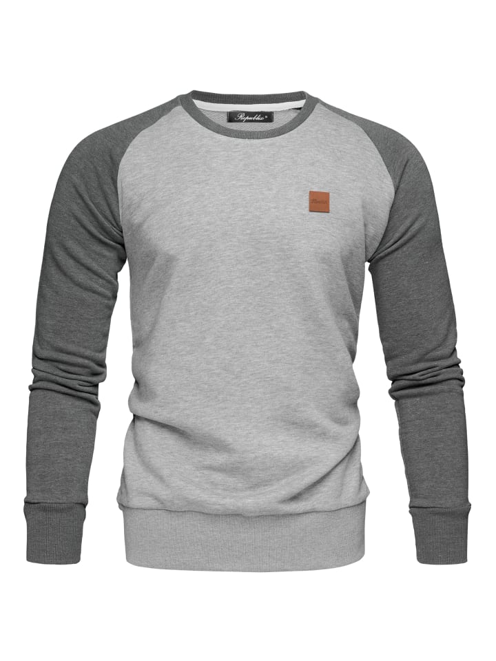 Pullover ADAM in Hellgrau/Anthrazit