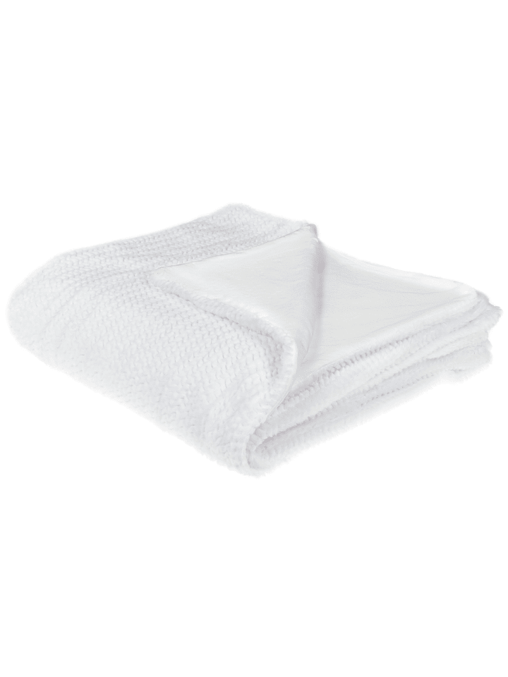 Kuscheldecke BJAS in Weiß - (W) 200 x (H) 1 x (L) 220 cm
