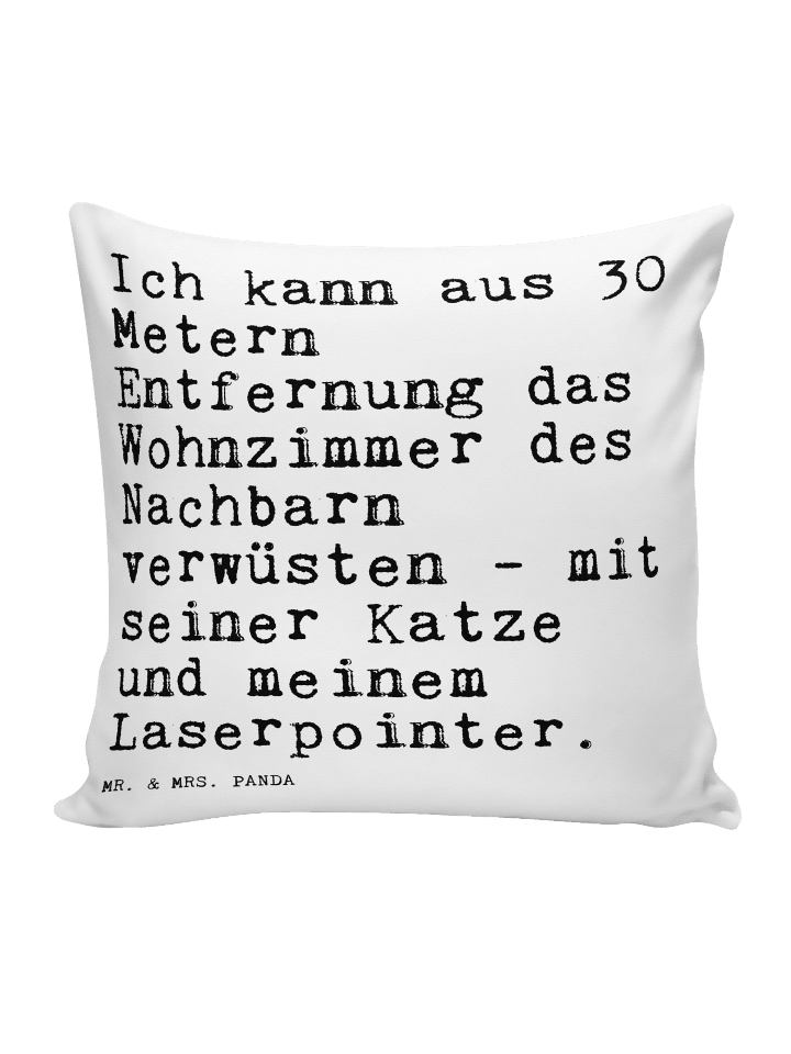Kissen Ich kann aus 30... mit Spruch in Weiß