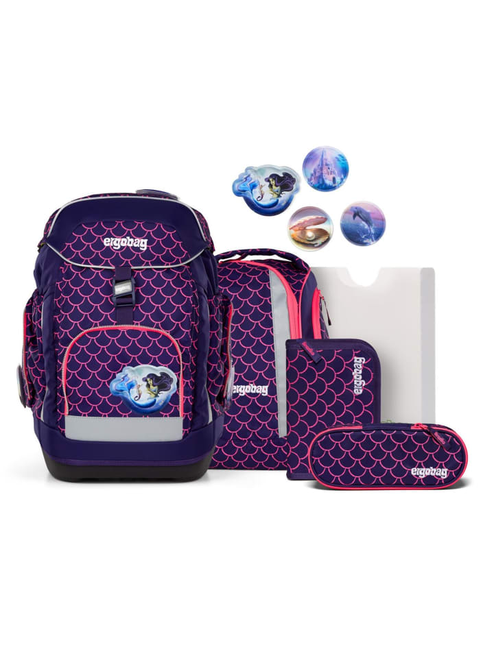 Maxi Schulrucksackset 6-tlg. PerlentauchBär in lila