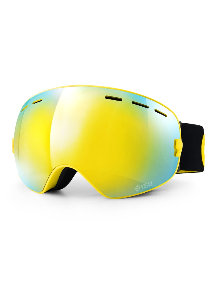XTRM-SUMMIT Ski- Snowboardbrille mit Rahmen gelb verspiegelt in gelb