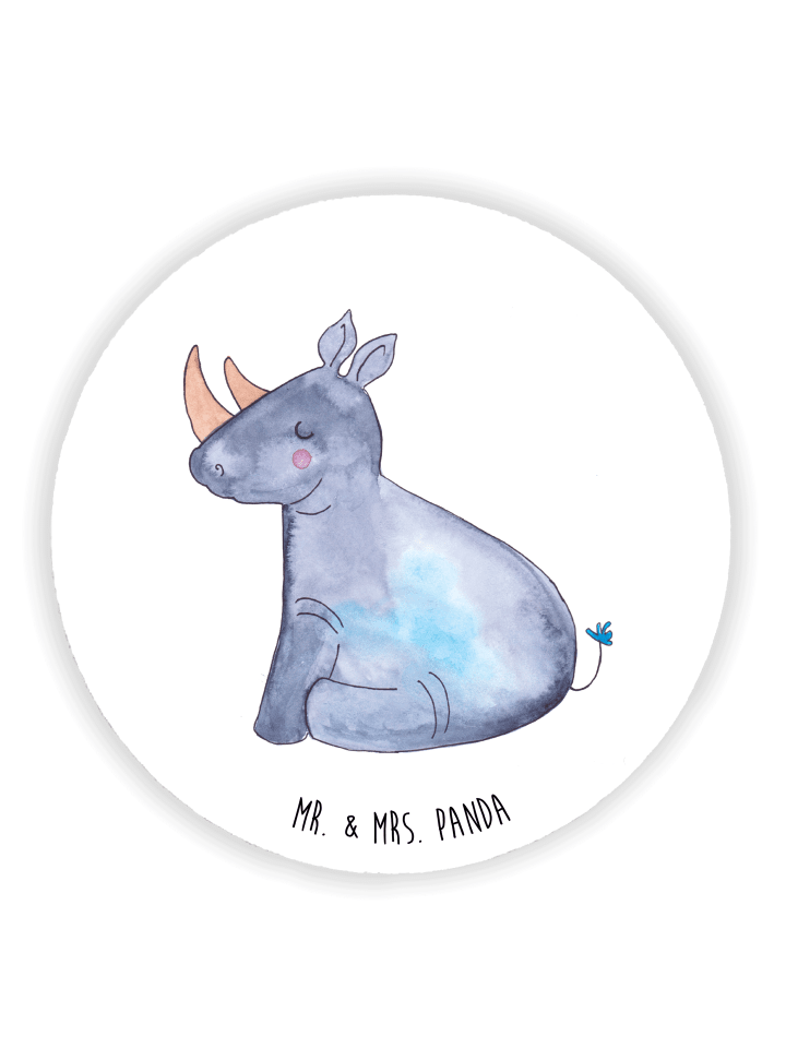 Magnet Einhorn Nashorn ohne Spruch in Weiß