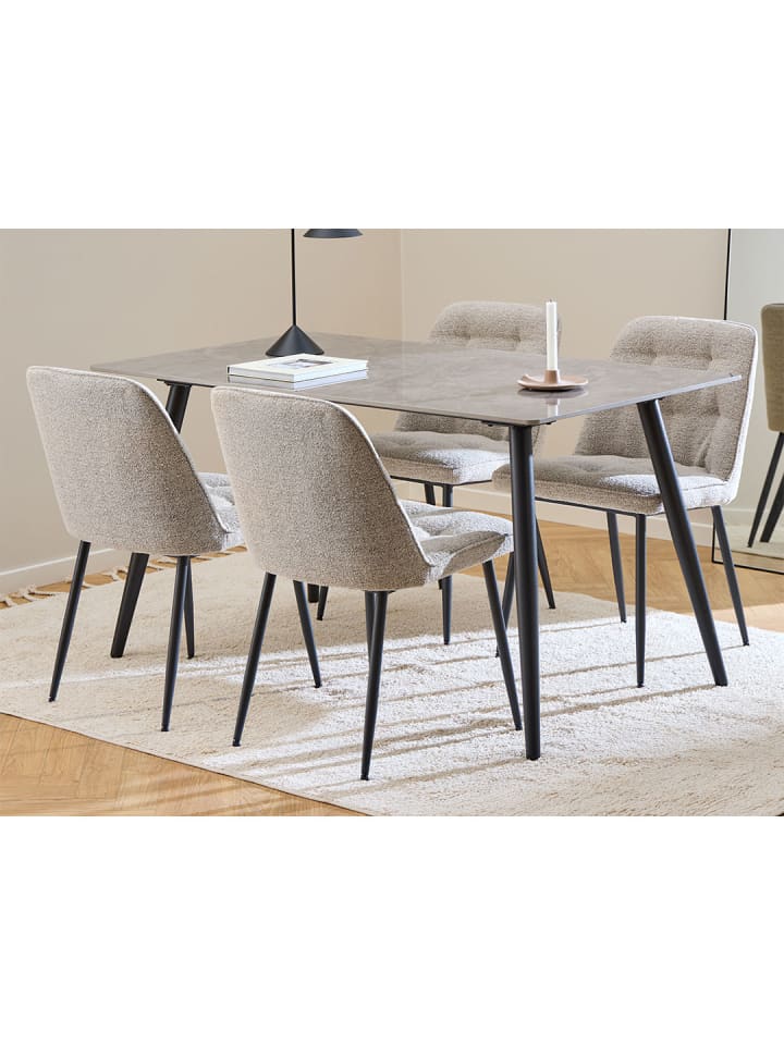 Essgruppe Wicklow Grau 140 x 80 cm
