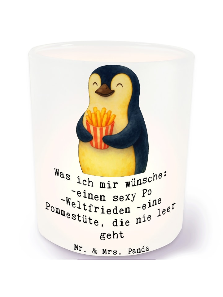 Outdoor Windlicht Pinguin Frühling Pommes mit S... in Transparent
