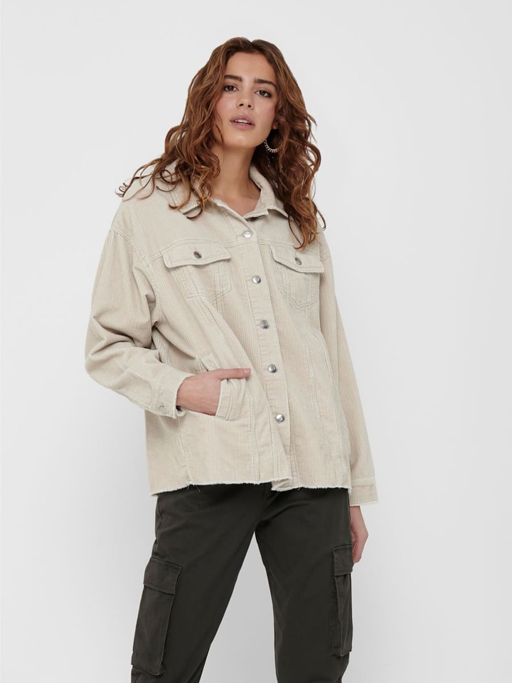 Beige cordjacke clearance