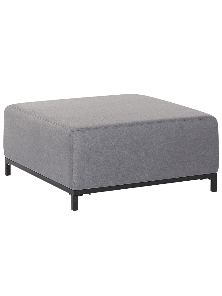 Ottomane ROVIGO in Grau/Schwarz - (W) 83 x (H) 38 x (L) 83 cm