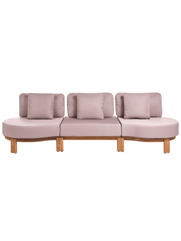 10-tlg Gartensofa ARZELLO in Braun/Beige