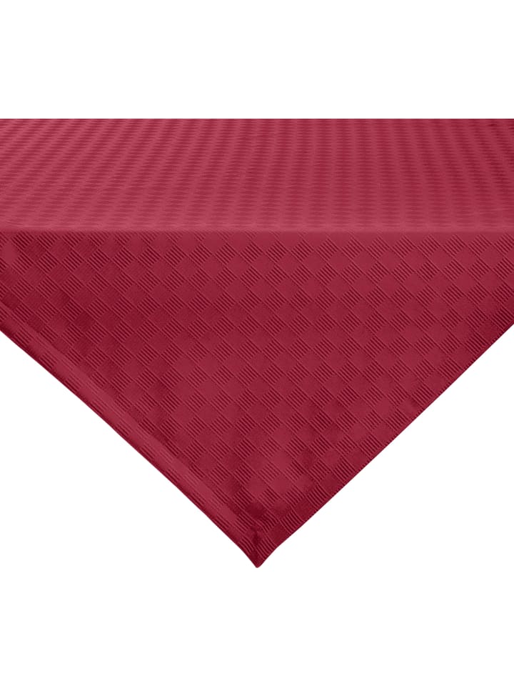 Jacquard, Baumwollmischung Mitteldecke Paderborn in rubin