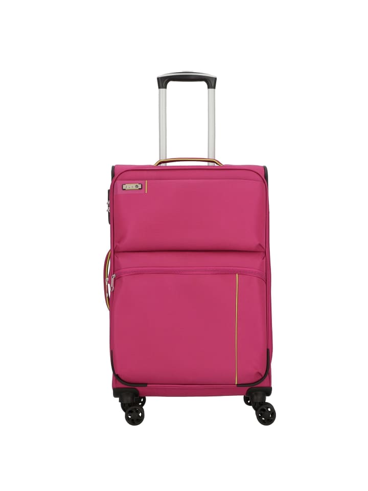 Travel Line 6764 4 Rollen Trolley 65 cm mit Dehnfalte pink