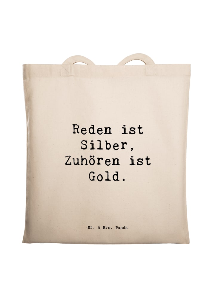 Tote Bag Spruch Konflikte friedlich lösen mit S... in Creme