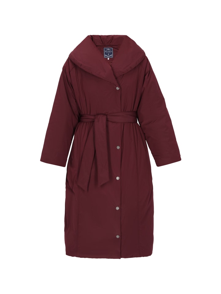Women Coat in wine red