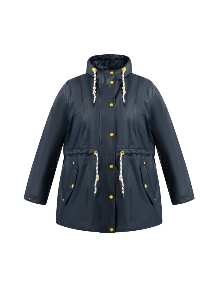 Damen Plus Size Regenmantel in Marine