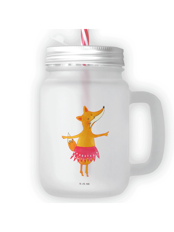 Glas Fuchs Ballerina ohne Spruch in Transparent