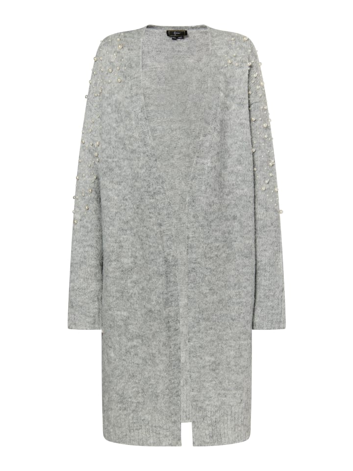 Damen Cardigan in Hellgrau Melange