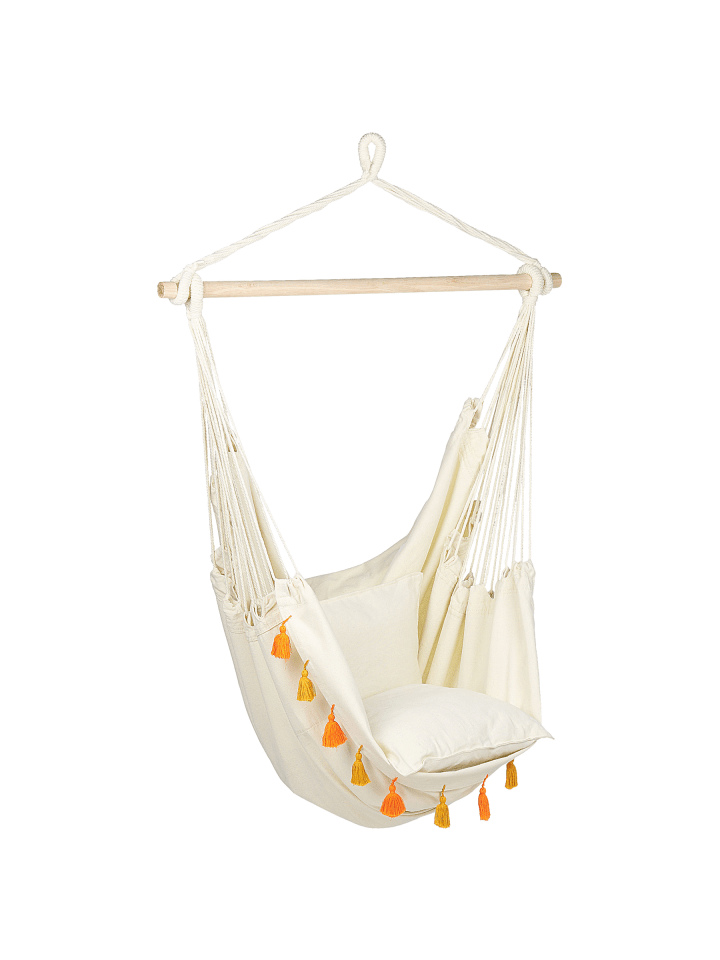 4-tlg Hängesessel VARENA in Beige/Orange