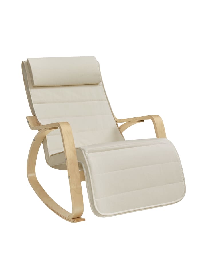 Schaukelsessel Teou in Beige - (B)67 x (H)84 x (T)121.5 cm