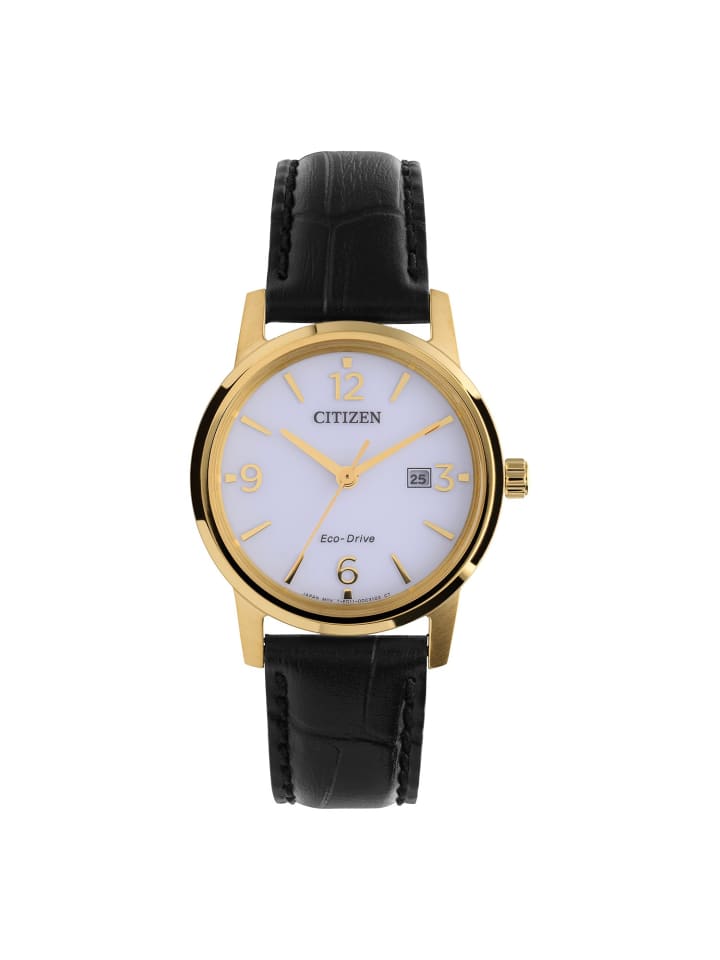 Leder Quarzuhr Citizen Gold
