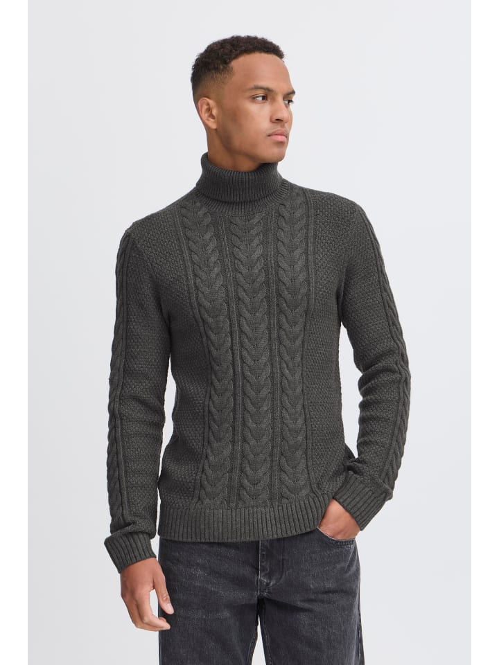 Rollkragenpullover BHBasim in Grau