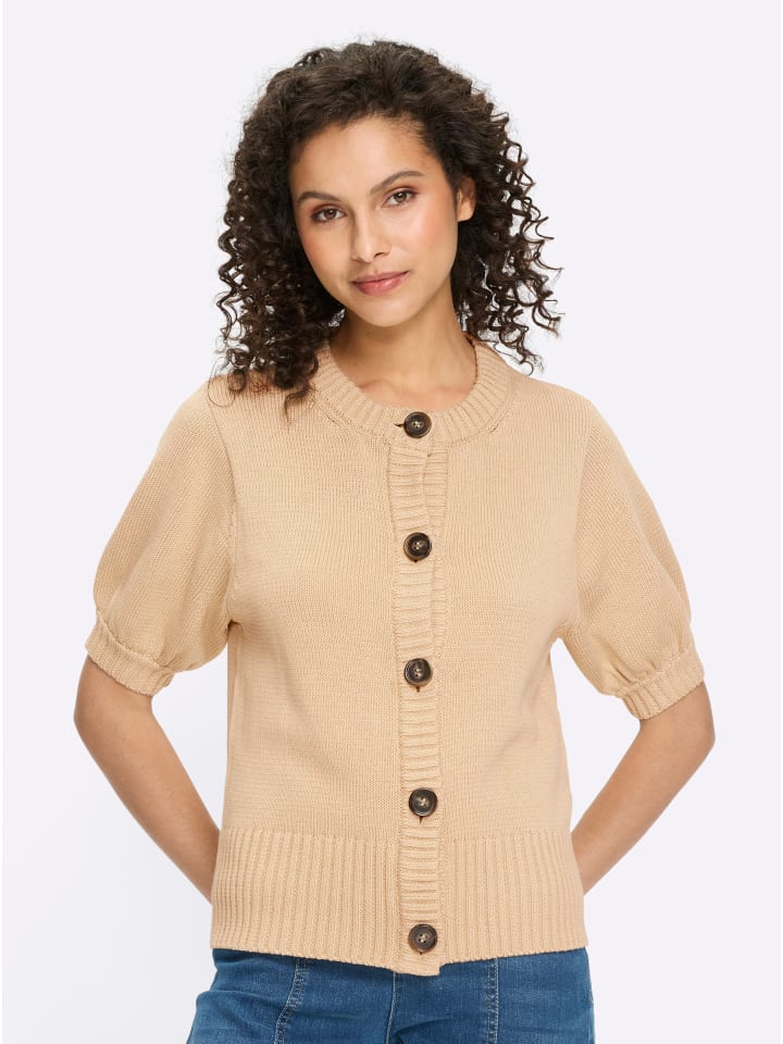 Strickjacke in sand