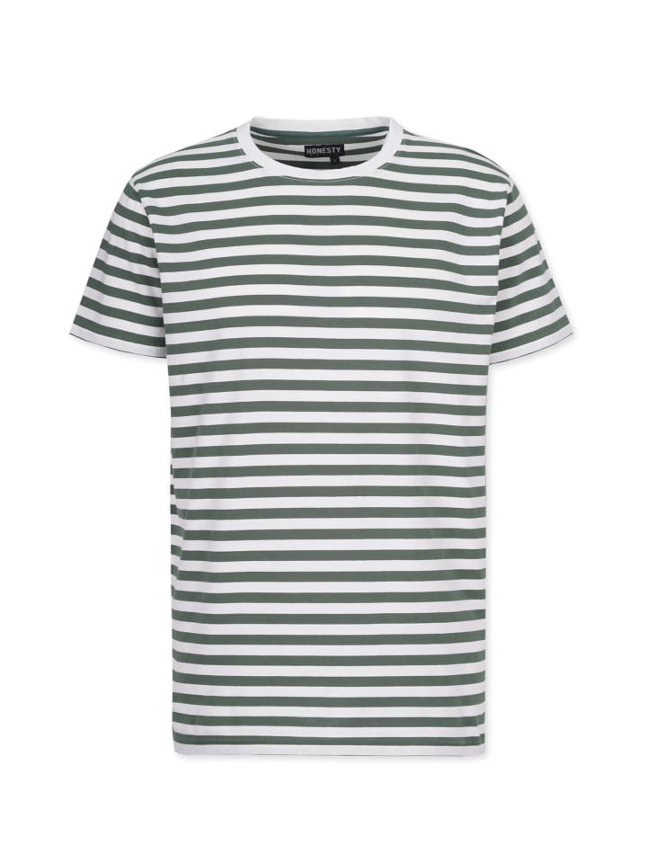 T-Shirt " Striped " in cilantro-green