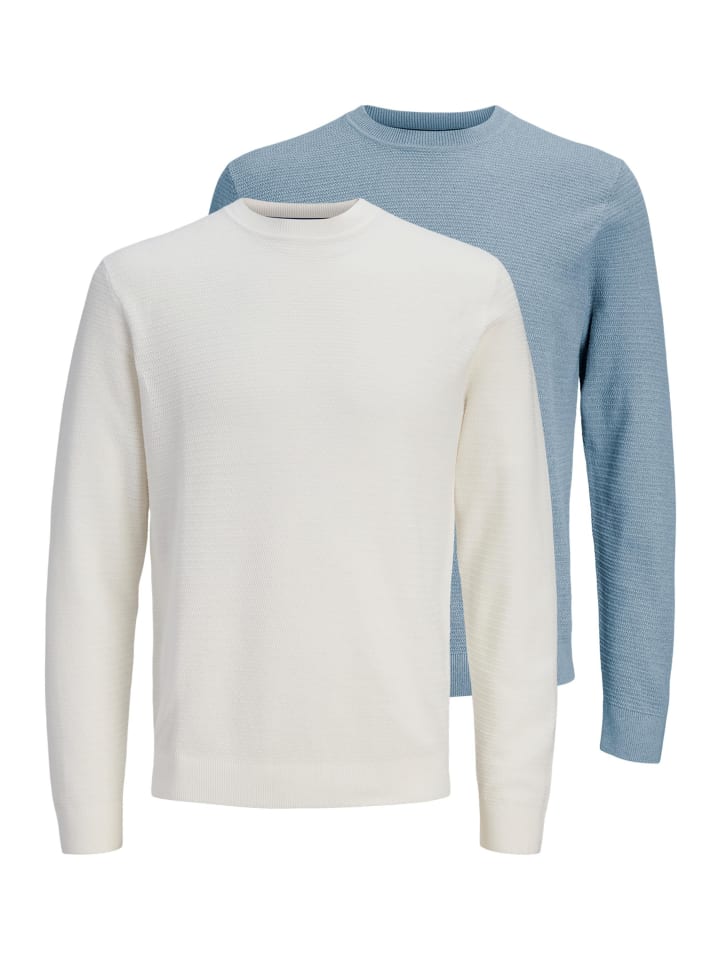 Pullover Bluriley in Creme / hellblau