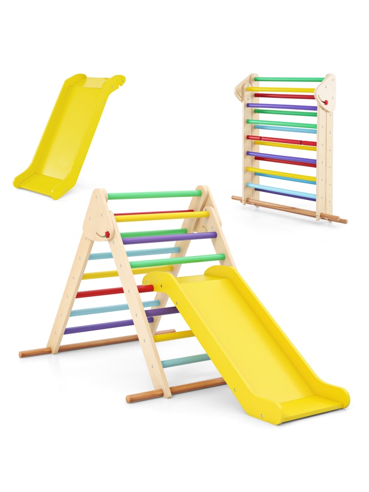 Kletterdreieck mit Rutsche in Bunt