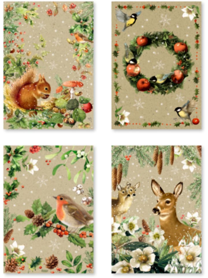 Kalender - A5-Graspapier-Adventskalender - Zauber der Winternatur